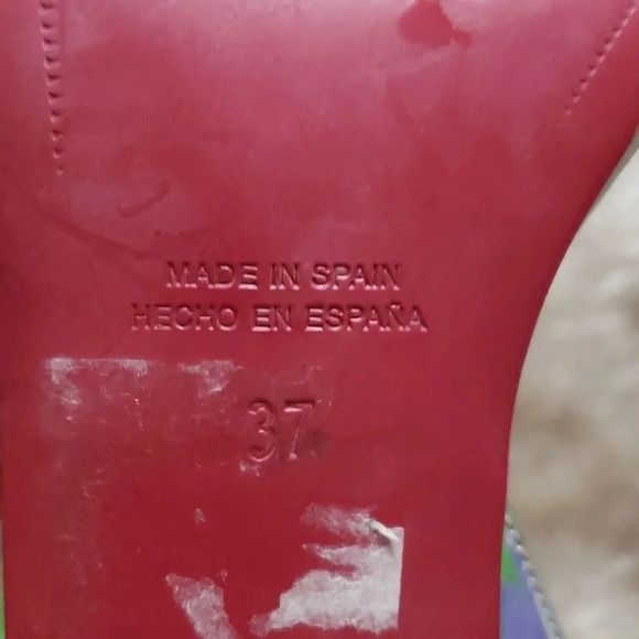 Feldini silver heels sandal size 7 made in Spain - Picture 6 of 6